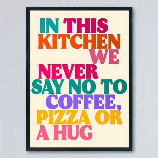 Poster med färgglatt budskap i retrostil