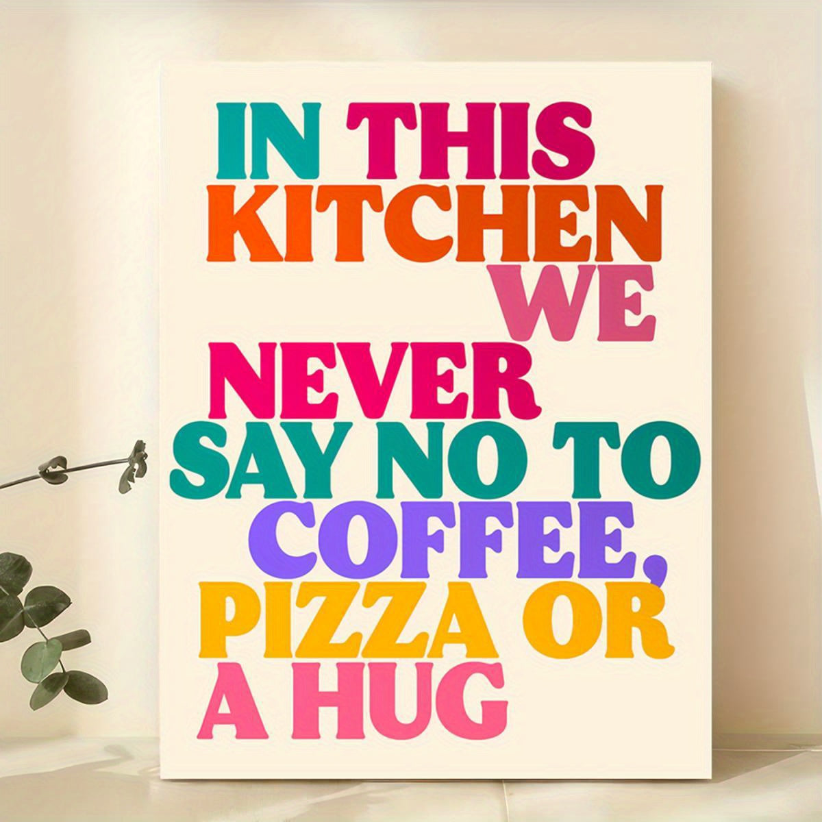 Poster med färgglatt budskap i retrostil