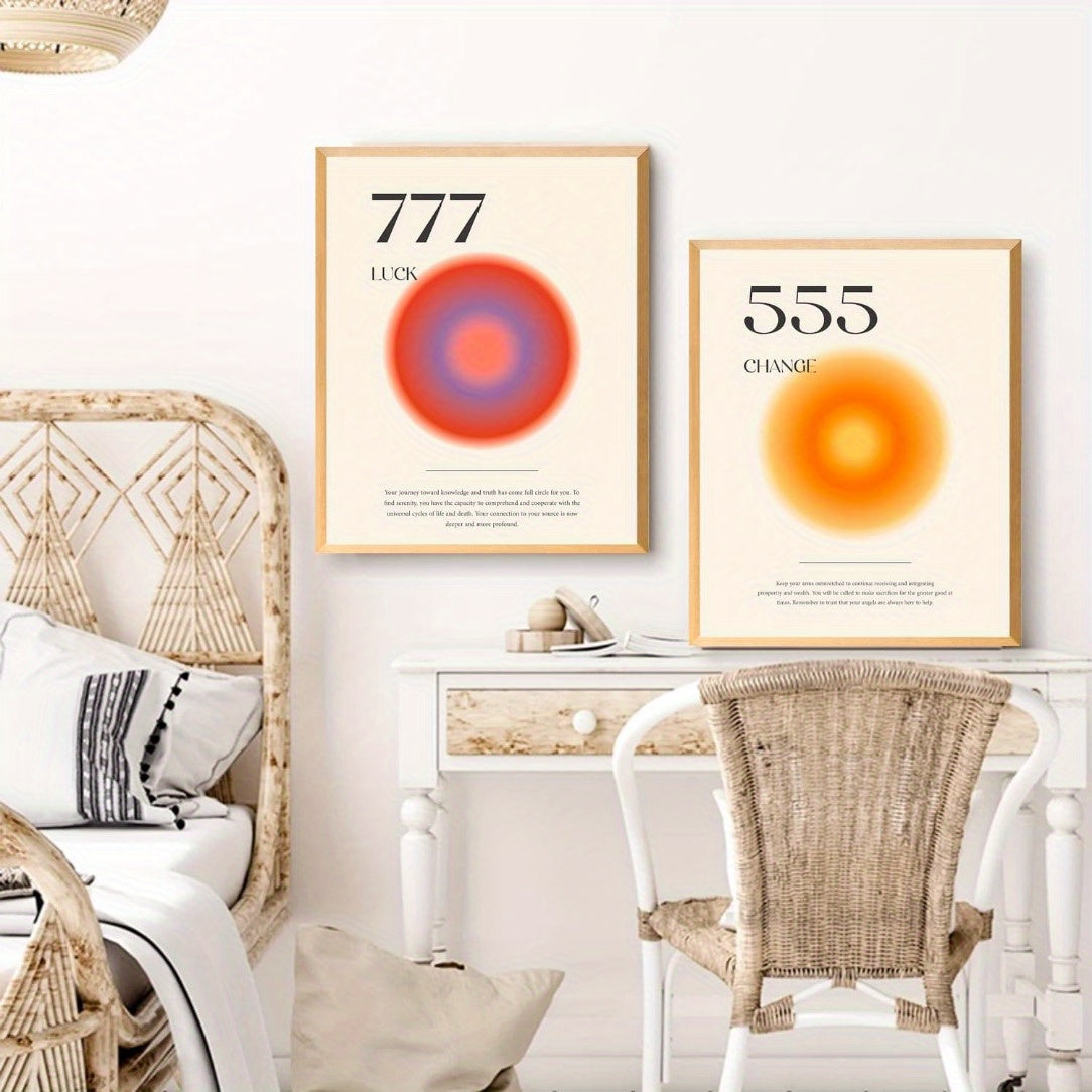 Set om 9 posters med "Angel numbers"
