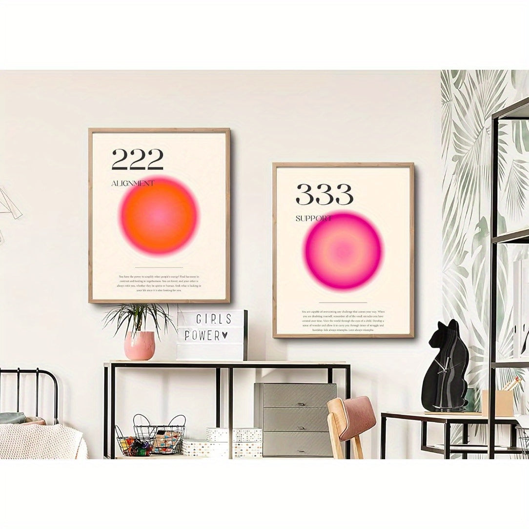 Set om 9 posters med "Angel numbers"