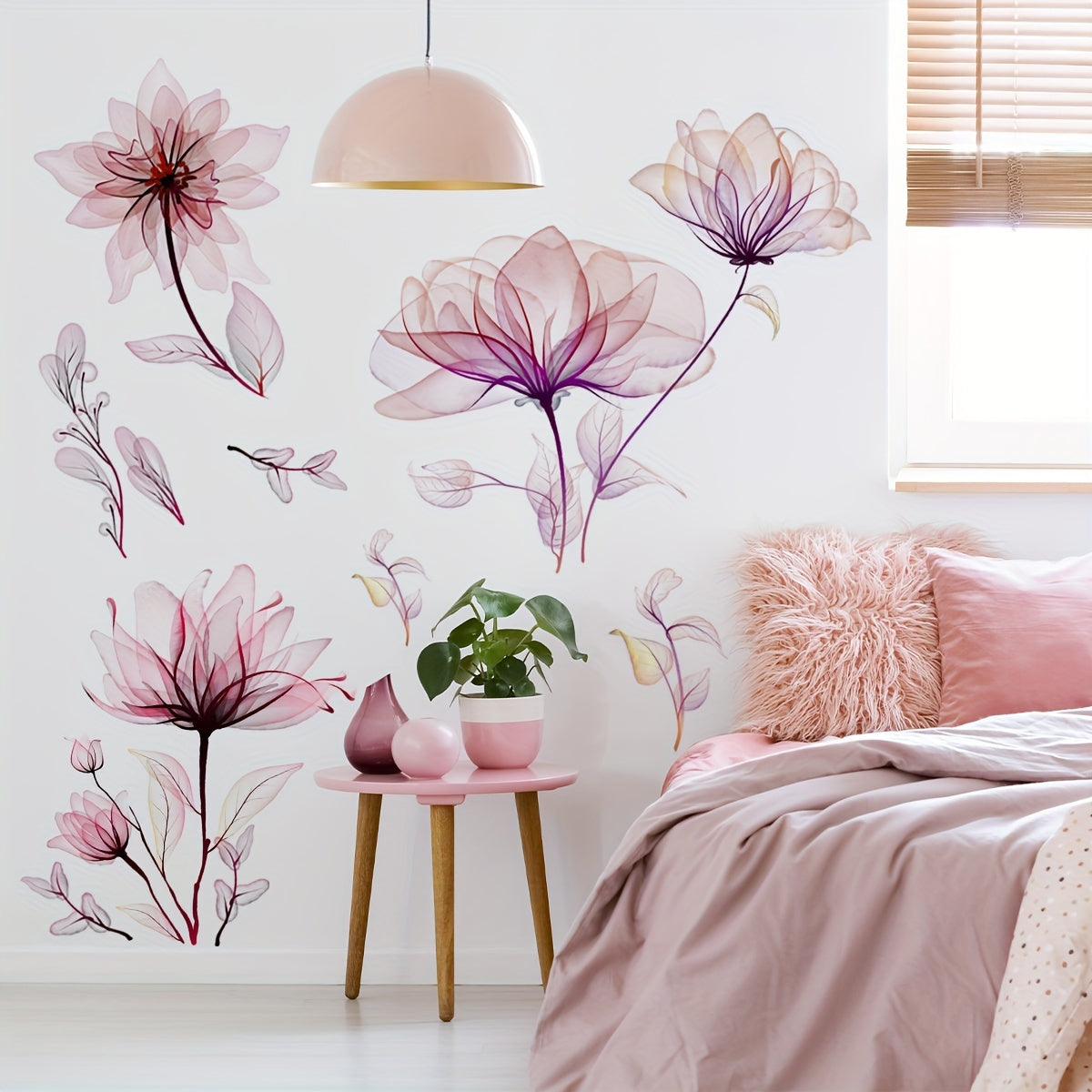 Väggdekor - Eleganta blommor i akvarellstil