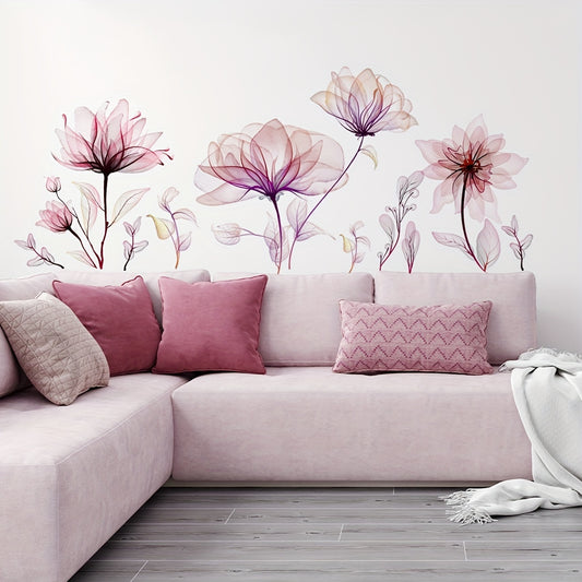 Väggdekor - Eleganta blommor i akvarellstil