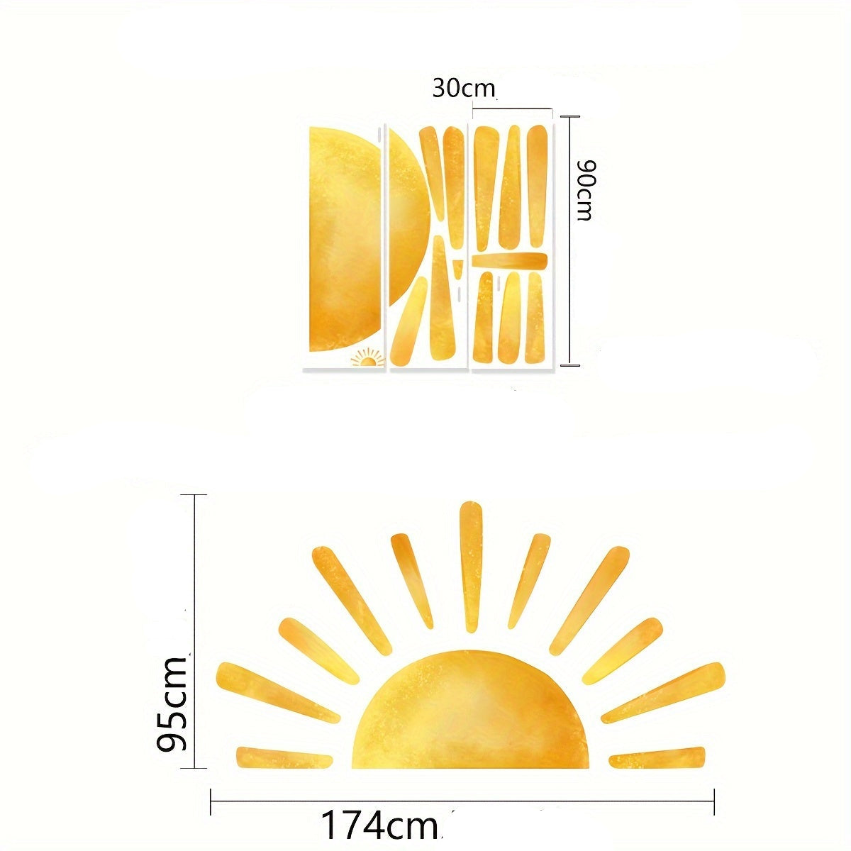 Väggdekor med en strålande sol