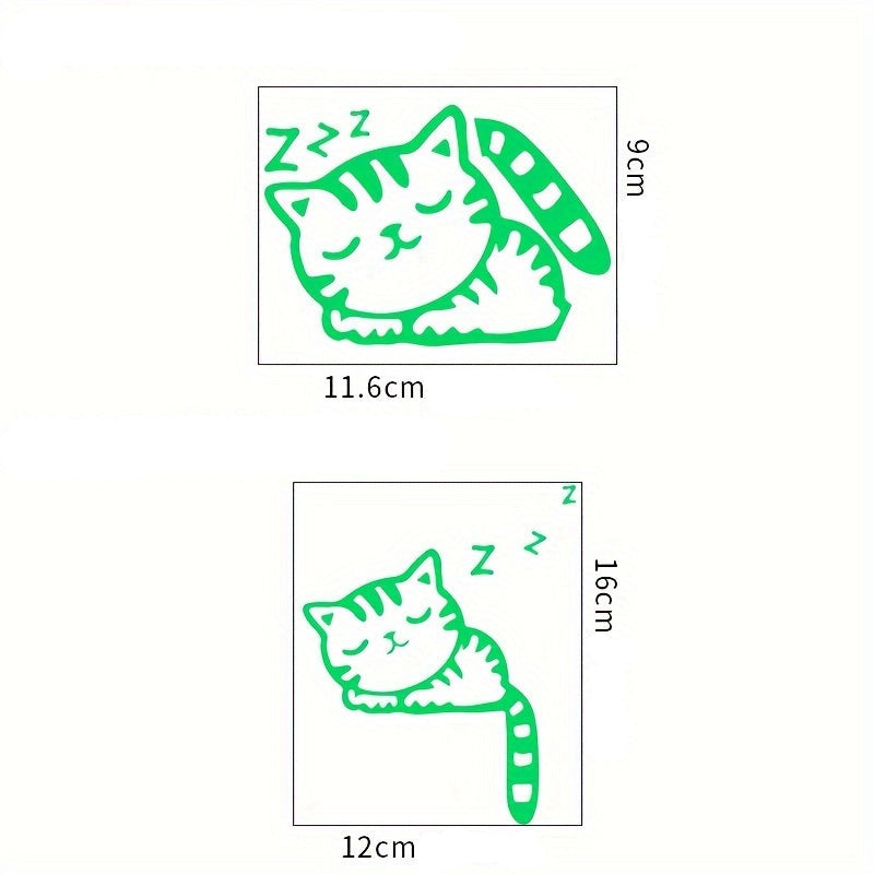 Väggdekor med självlysande katt