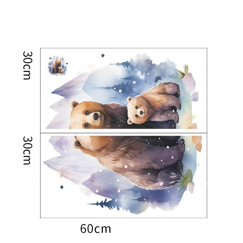 Björnar i bergen väggdekor - Naturinspirerad design - Bergslandskap - Väggdekorshopen