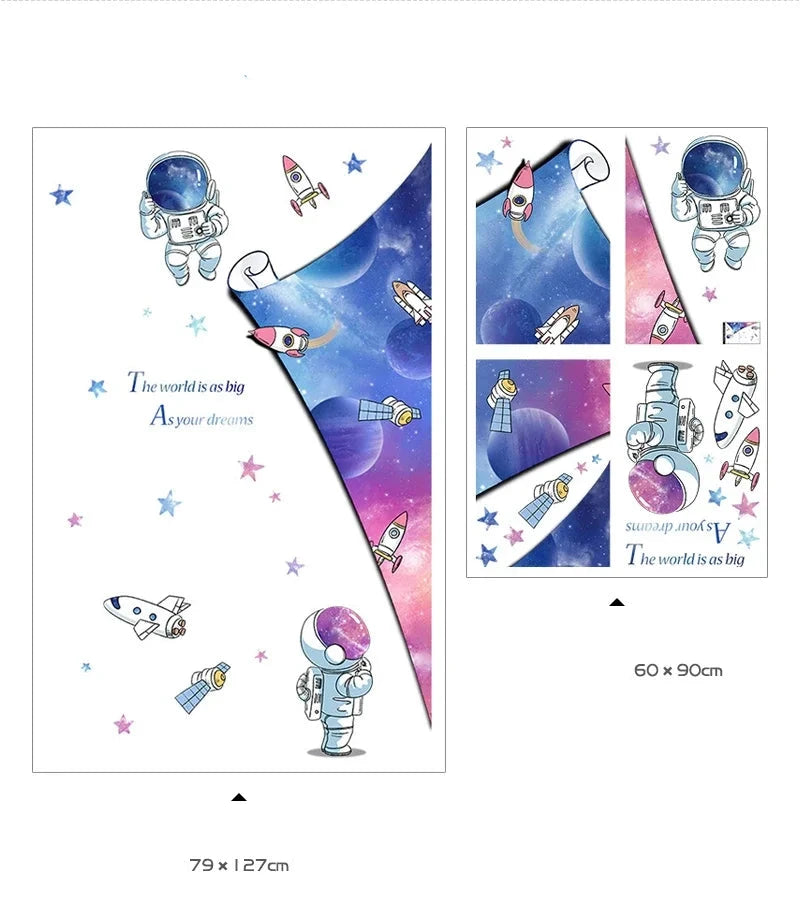 Väggdekor Små astronauter i rymden