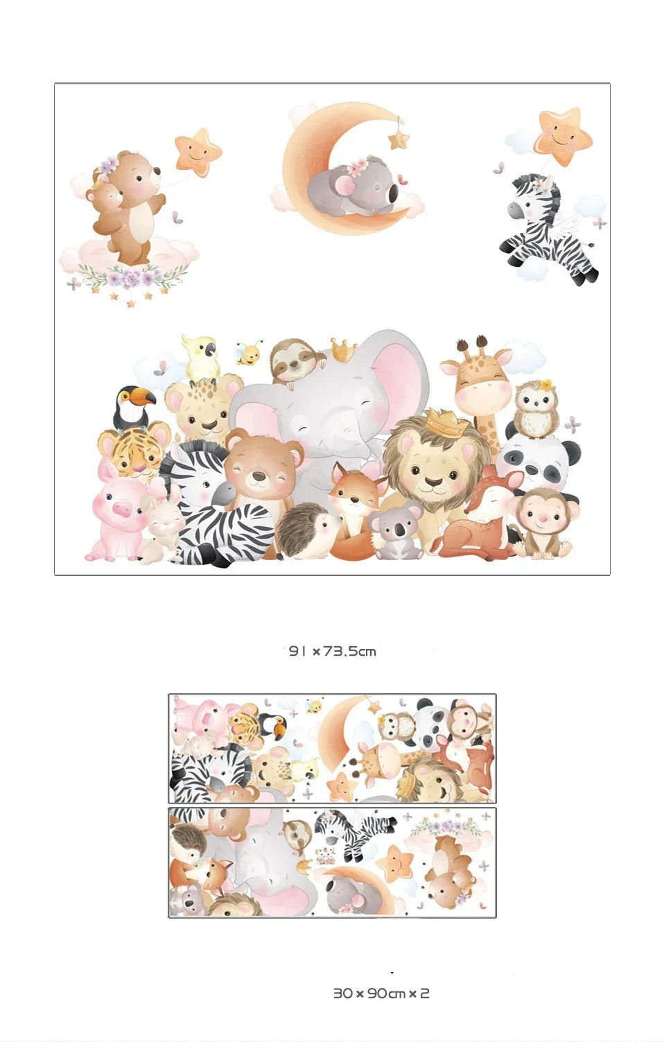 Väggdekor Djurungar tillsammans