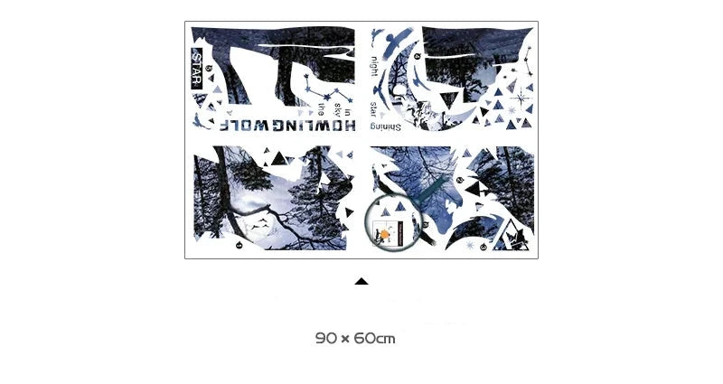 Väggdekor Vargsilhuett