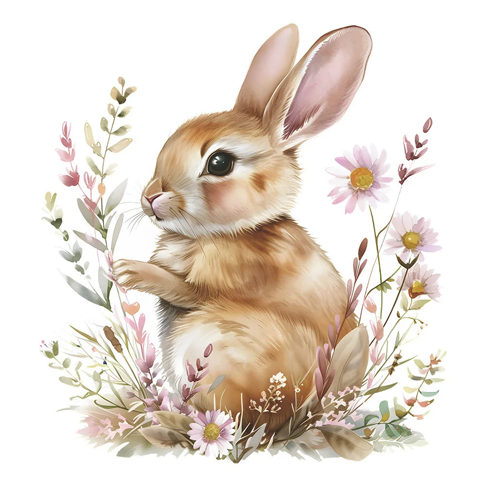 Vildkanin väggdekor - Naturinspirerad design - Barnrumsdekor - Väggdekorshopen