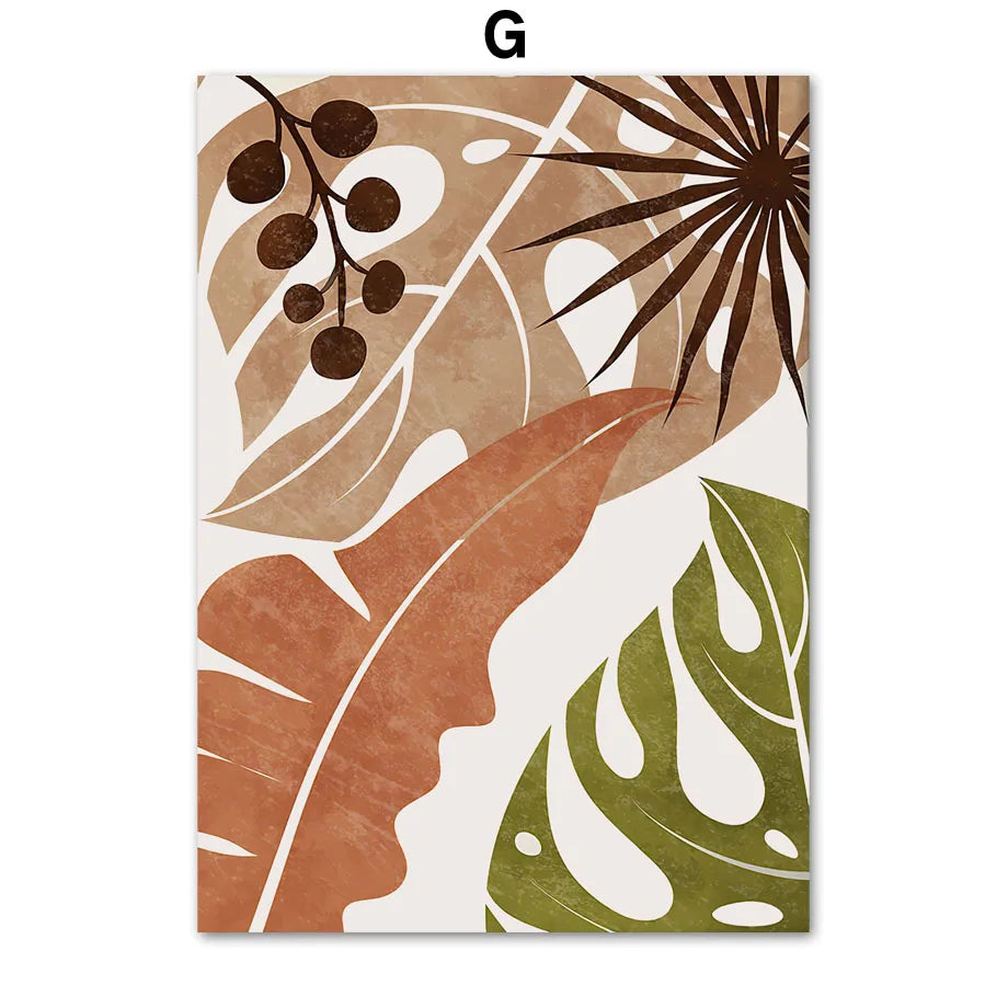 Monstera boho poster - Bohemisk design - Väggdekorshopen