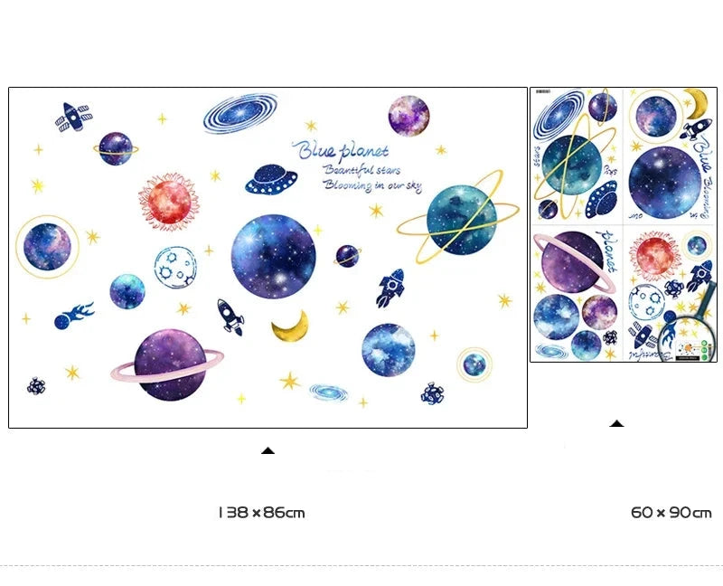 Väggdekor Kosmiska planeter
