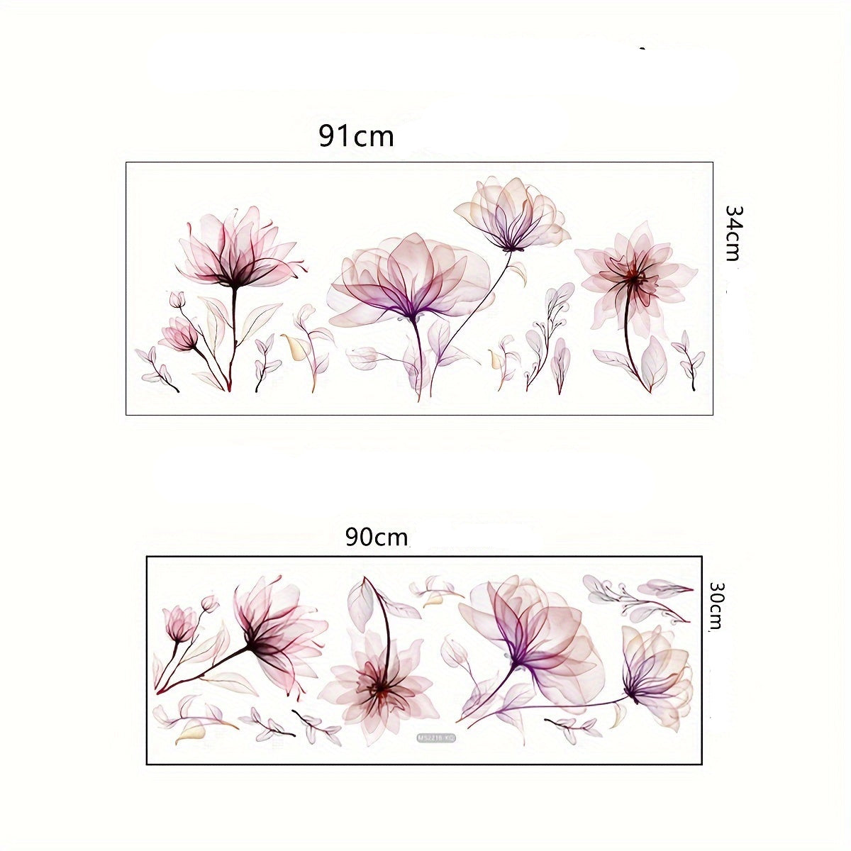 Väggdekor - Eleganta blommor i akvarellstil