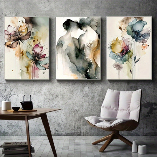 Set om 3 posters med abstrakt elegans