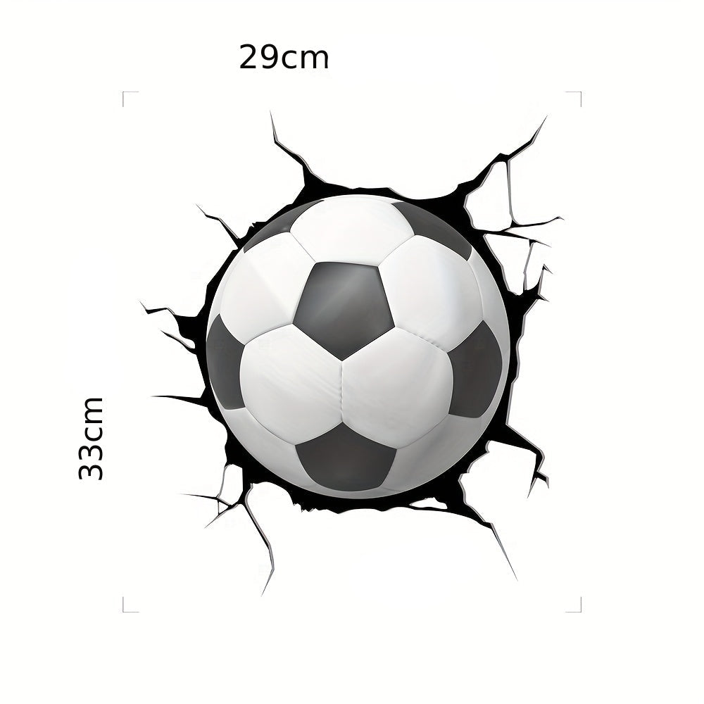 Väggdekor - Fotboll med 3D-design