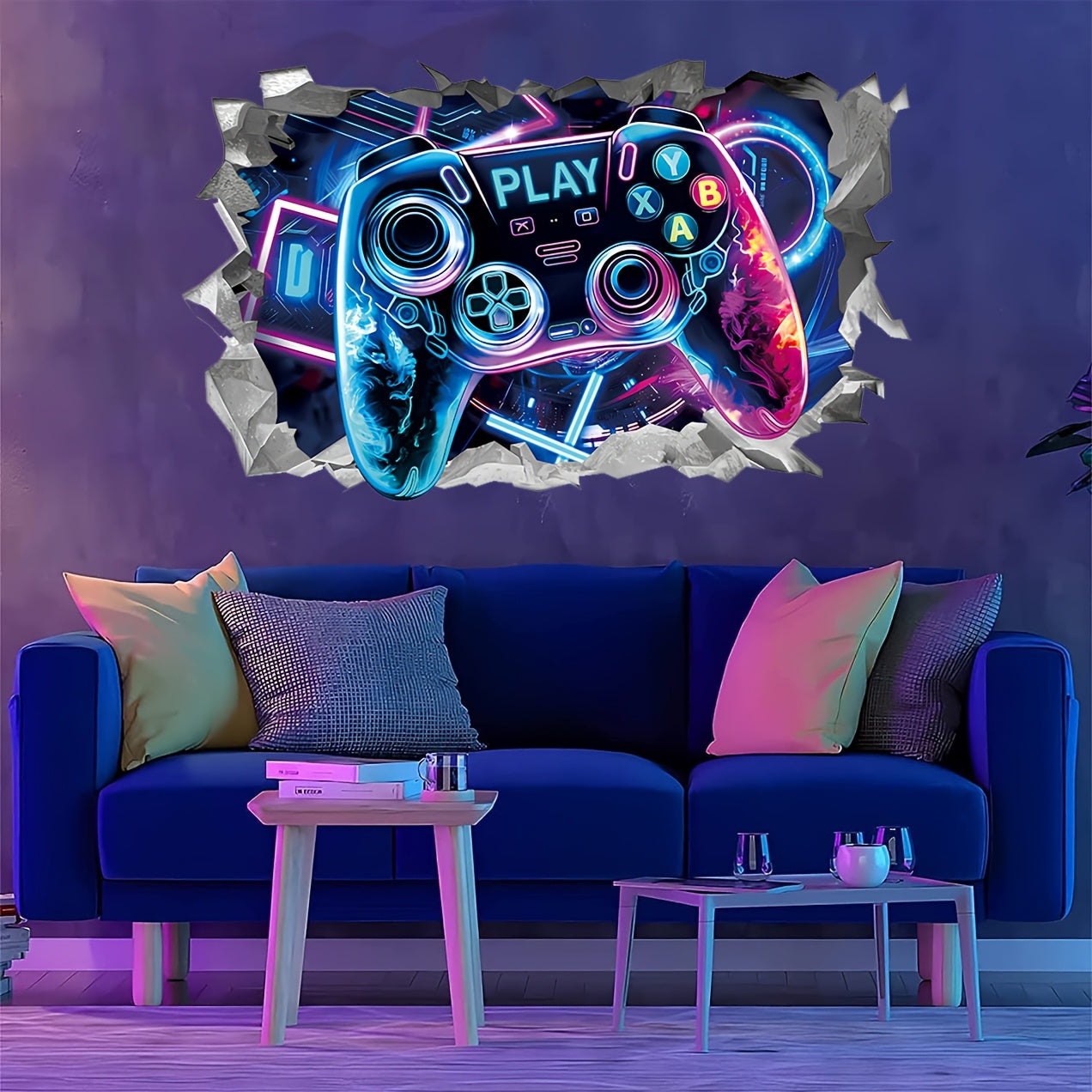 Väggdekor med cool spelkontroll