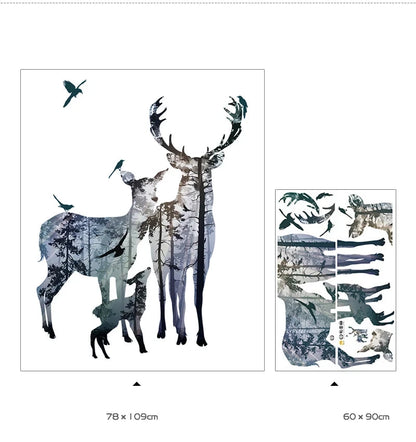Skogshjort väggdekor - Nordisk design - Naturmotiv - Väggdekorshopen	