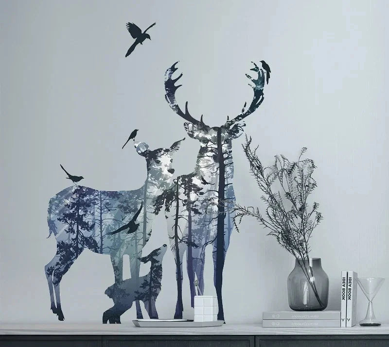 Skogshjort väggdekor - Nordisk design - Naturmotiv - Väggdekorshopen	