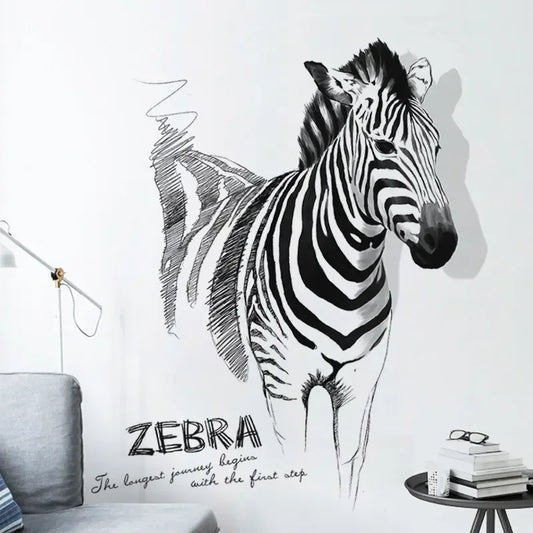 Väggdekor Skissad zebra