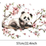 Väggdekor Panda med körsbärsblomster