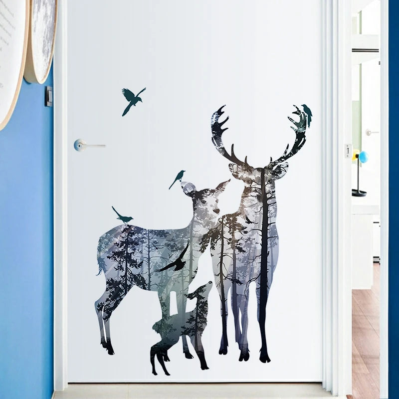 Skogshjort väggdekor - Nordisk design - Naturmotiv - Väggdekorshopen	