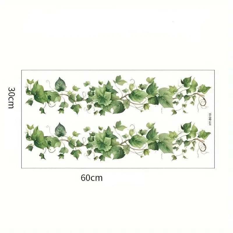 Gröna vinrankor väggdekor - Naturlig växtdesign - Botanisk dekoration - Väggdekorshopen	